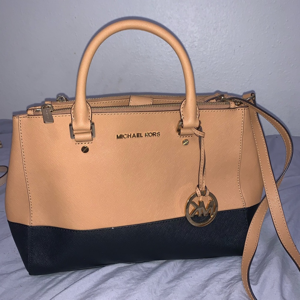 Tan/Black Michael Kors bag
